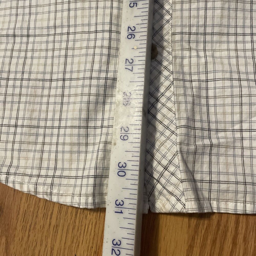 Guy Harvey Button Up Shirt Check Long Sleeve Blue Gray Black Men's Size Medium‎ - Picture 4 of 7